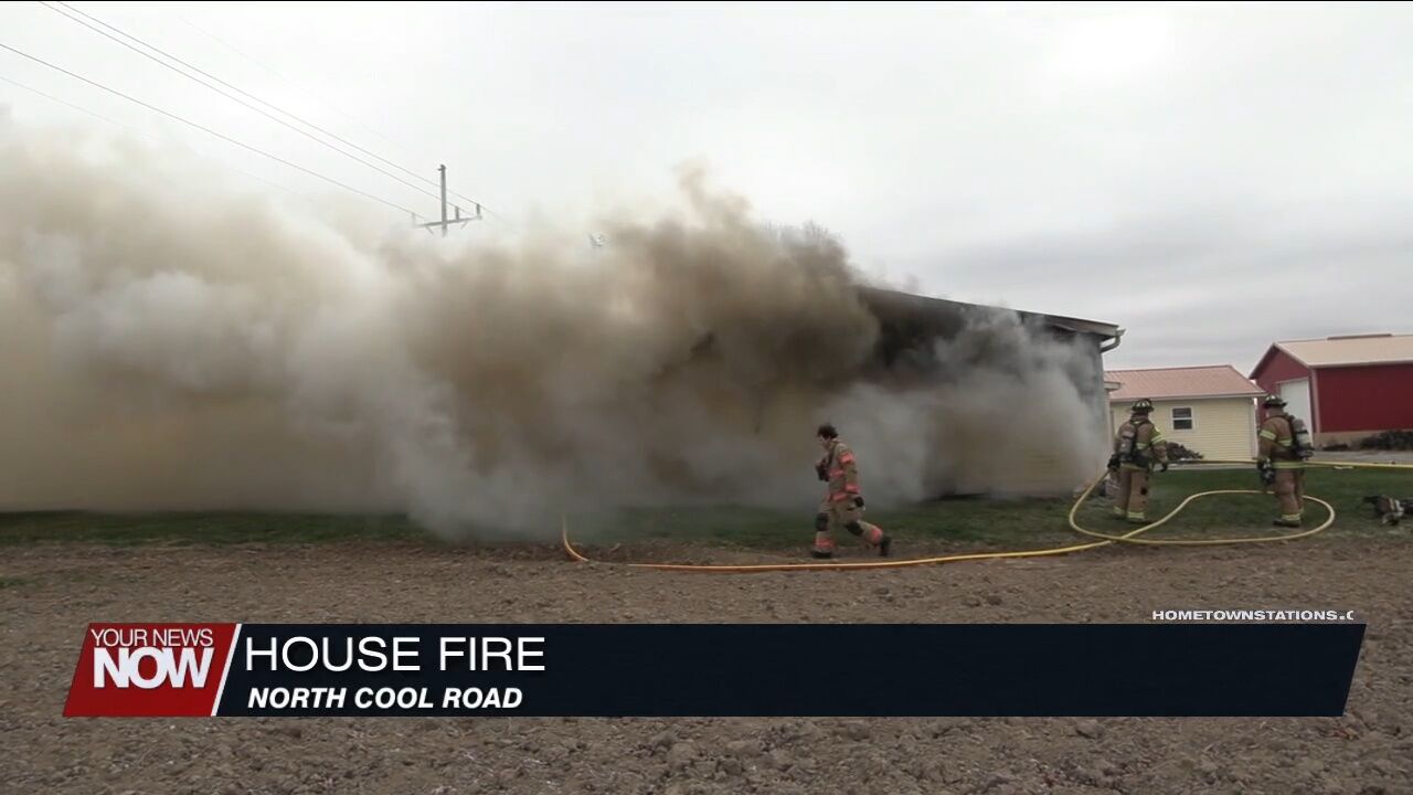 Multiple departments battle a two-alarm fire on N. Cool Road